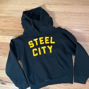 Steel city kids black hoodie sweatshirt s small 6-8